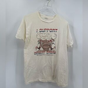 VINTAGE Desert‎ Storm Shirt Graphic Print 90s Single Stitch Military size xl